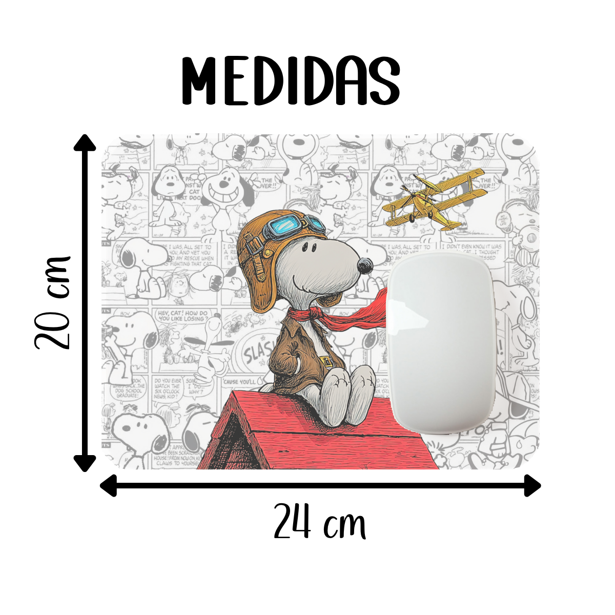 Mousepad Alfombrilla Snoopy Piloto