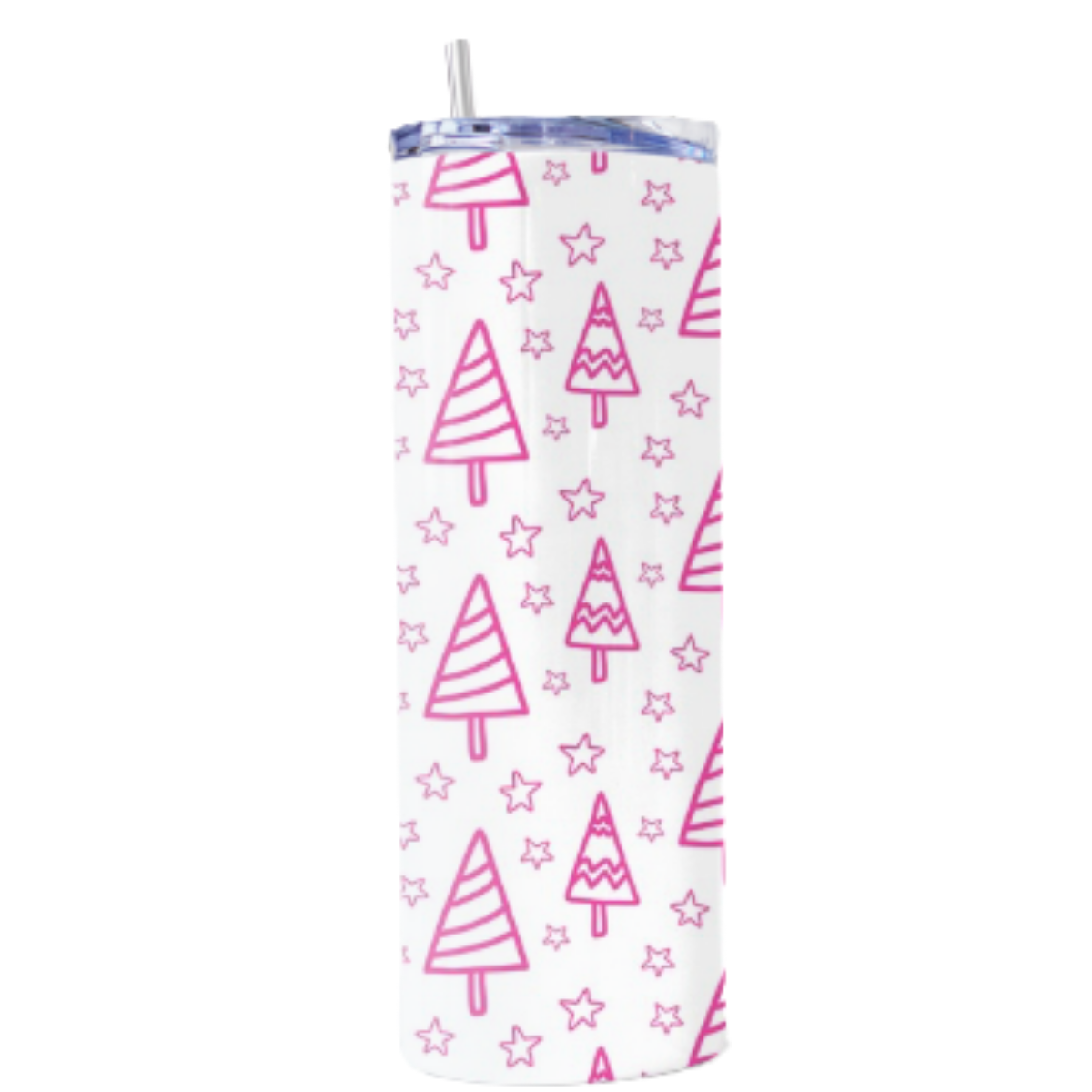 Termo Skinny Árbol Navidad Rosa