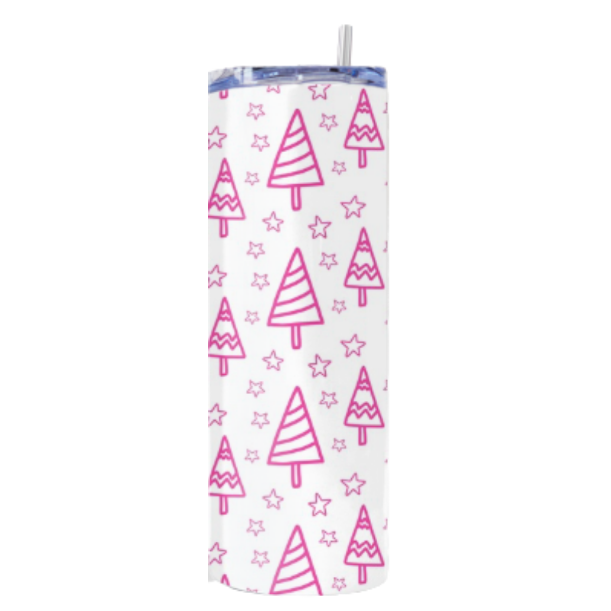 Termo Skinny Árbol Navidad Rosa