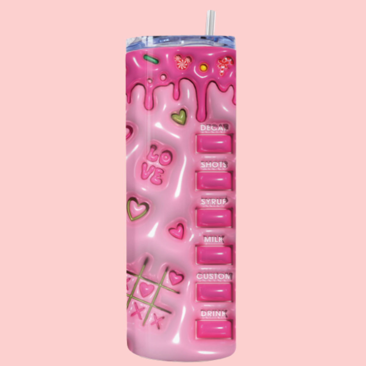 Termo Skinny Grinch Rosa