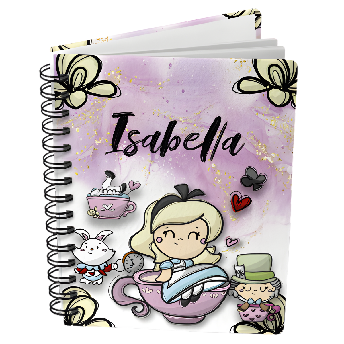 Libreta Personalizada Alicia País Maravillas Tamaño A5