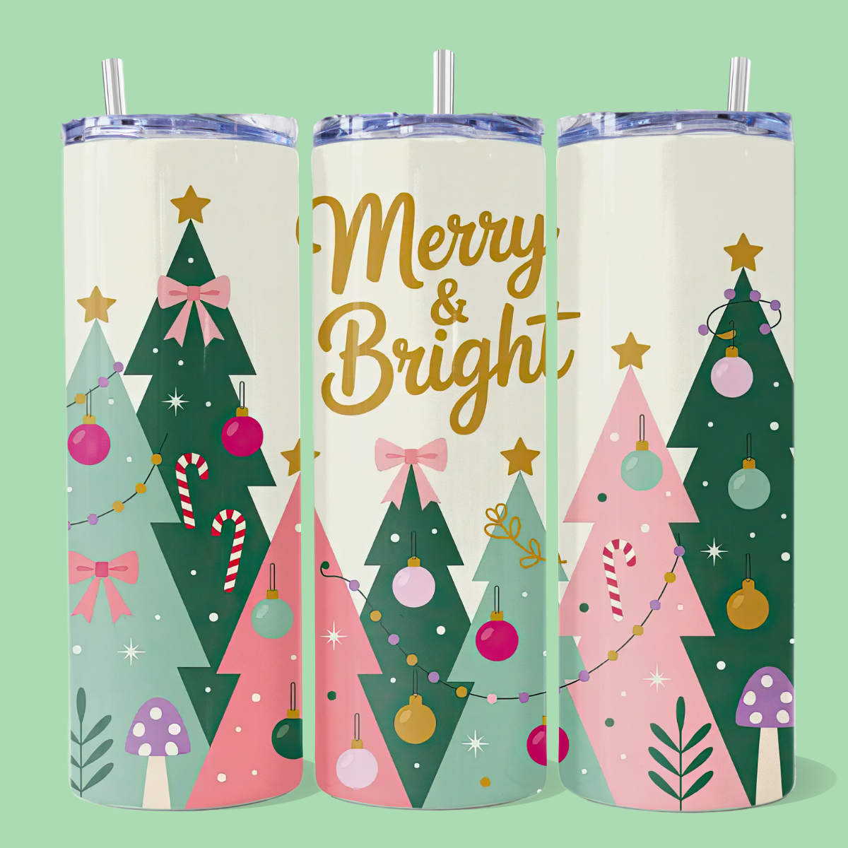 Termo Skinny Merry & Bright