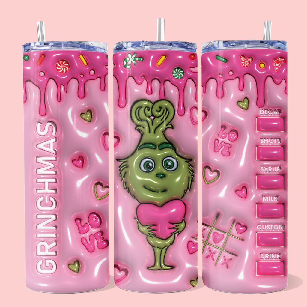 Termo Skinny Grinch Rosa