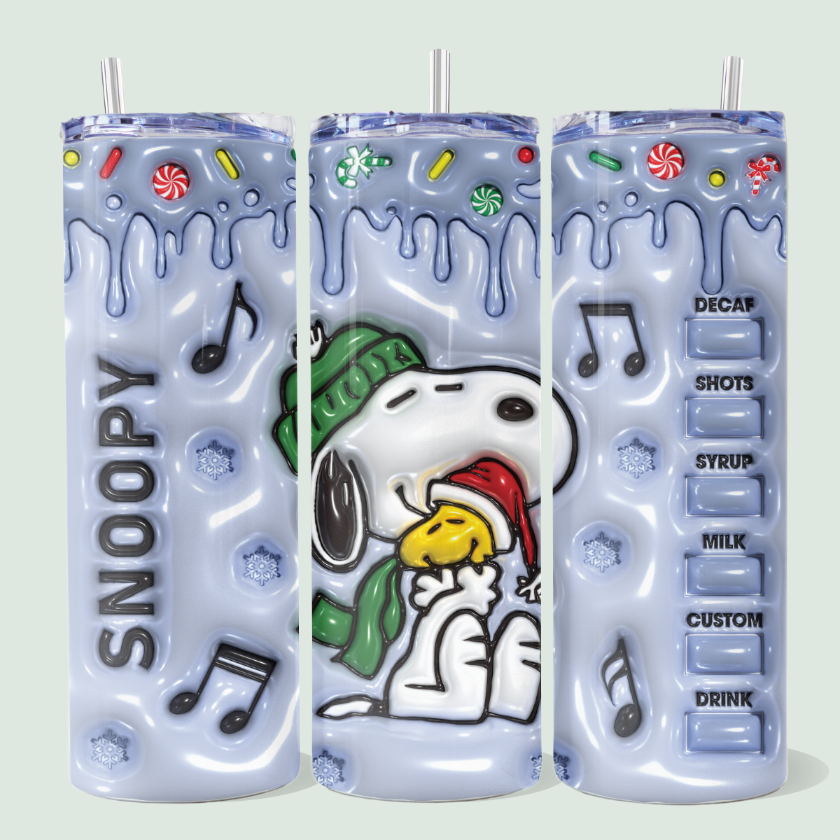 Termo Skinny Snoopy Navidad